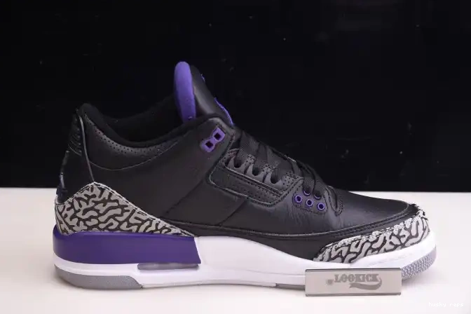 Rep Husky Jordan Court Retro Purple 3 Air Black CT8532-050 0412